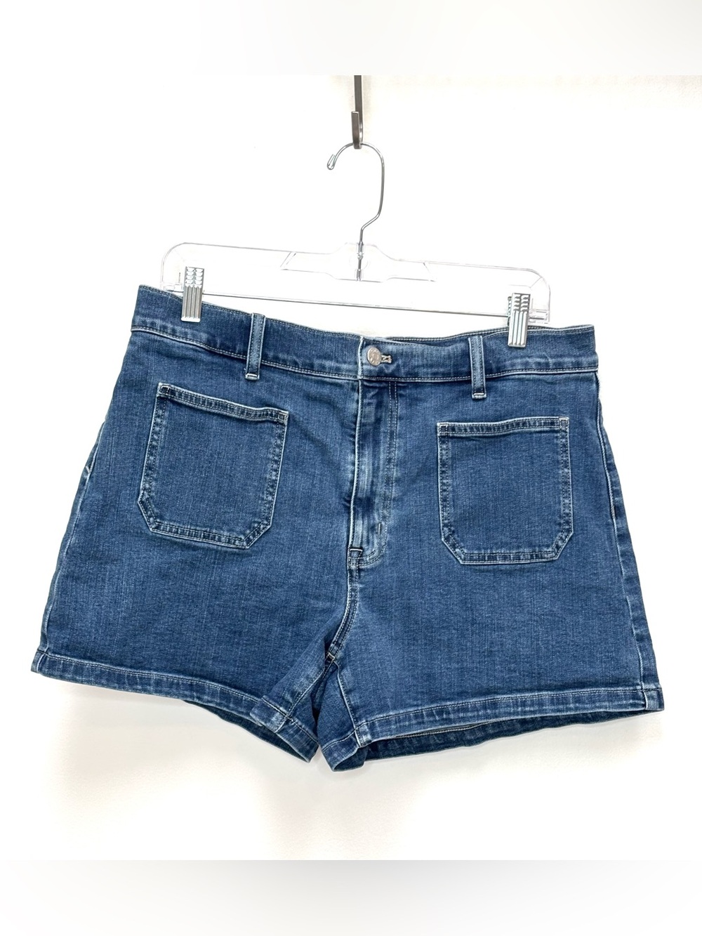 J. Crew Factory Sailor Patch Pocket Denim Short Size 30 Medium Wash Blue - Picture 5 of 11
